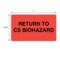 Nevs Return to CS Biohazard 2-15/16" x 5" Flr Red w/Black CS-6578 - alternate 2